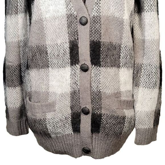 Eddie Bauer & Ilaria Urbinati Plaid Cardigan Sz S - Picture 6 of 13